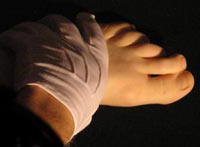Spleen 4 wrap on left foot